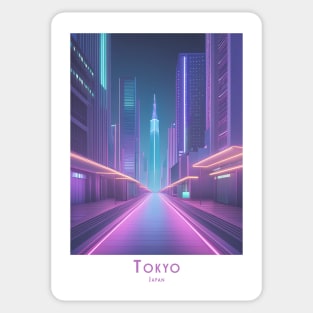 Abstract Modern Art - Japan Tokyo Twilight Tranquility Sticker